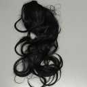 Ponytail Extension,26" Claw Clip in Ponytail Hair Extensions,Long Straight Hair Clip Extensions for Women,Fluffy Natural Looking Synthetic Hairpiece for Daily Use (Natural Black)