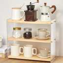 Geelin Countertop Coffee Station Organizer, 3 Layer Coffee Bar Organizer Matcha Station Stand, Condiment Storage Rack Caddy for Kitchen, Home, Office (15.35 x 5.71 x 13.9 Inches)