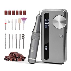 GAOY Cordless Nail Drill, Electric Efile Nail Drill with 12 Drill Bits & 56 Sanding Bands, Rechargeable Long Battery Life, Low Noise, Perfect for Manicure & Pedicure