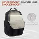 LOVEVOOK Laptop Backpack for Women 15.6 inch,Cute Womens Travel Backpack Purse,Professional Laptop Computer Bag,Waterproof Work Business College Teacher Bags Carry on Backpack with USB Port,Black