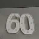 LED Marquee Light Up Numbers Sign - Lighted Birthday Numbers Sign for 60th Birthday Party Decoration, Bar Wall, Home, Table Room, Wedding and Christmas Decorations, Number 60