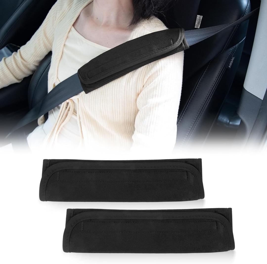 PSLER Seat Belt Cushion Shoulder Strap - Car Seatbelt Pads for Adults Car Seat Belt Shoulder Pad Carseat Strap Covers for Babies Car Seat Belt Cover Pad for Kids Stroller Pushchair High Chair,Ice silk