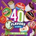 Two Rivers Coffee Flavored Coffee Pods Compatible with Keurig K Cup Brewers, Assorted Variety Pack Flavored Coffee, 40 Count (EXP 01/11/28)