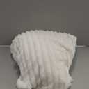 BEDELITE Twin Blanket for Couch & Bed, 300GSM Soft & Warm Fleece Blanket, Decorative and Giftable Striped Cream White Blankets for Women, Men, 60"x80"