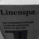 Linenspa Memory Foam Mattress Topper, Twin Size - 3 Inch Gel Infused Memory Foam - Plush Feel - Cooling and Pressure Relieving - CertiPUR Certified