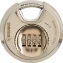 BRINKS  Heavy Duty Combination Padlock  80mm Chrome Plated Lock with Hardened Steel Shackle  Resettable Security Lock for Storage Lockers, Toolboxes, Outdoor & Indoor Sheds, and More