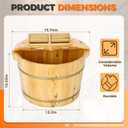 Insulated Foot Bath Bucket,Thickend Wooden Pedicure Feet Bowl