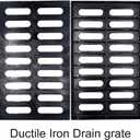 Cast Iron Drain Grate, Driveway Channel Cover 20x12 in C-Class