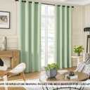 Rutterllow 100% Blackout 340 GSM Curtains 2 Panels, Full Shade 84 Inches Long Complete Drapes for Living Room, Thermal Insulated Bedroom Window Treatment Drapes (Sage Green, 52 x 84 inch)