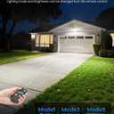 6000LM Solar Lights Outdoor Waterproof, 4 Heads Motion Sensor Outdoor Lights, Solar Flood Lights with Remote Control for Yard House Outside Garage 2 Pack White