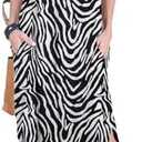 HUSKARY Women's Summer Maxi Dress Casual Loose Pockets Long Dress Short Sleeve Split Maxi Dresses, Size 3XL