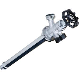 WHK Brass 12" Frost Proof Outdoor Faucet, Anti-Siphon Sillcock, Polished Chrome, 1/2" MIP x 3/4" Hose Bibb