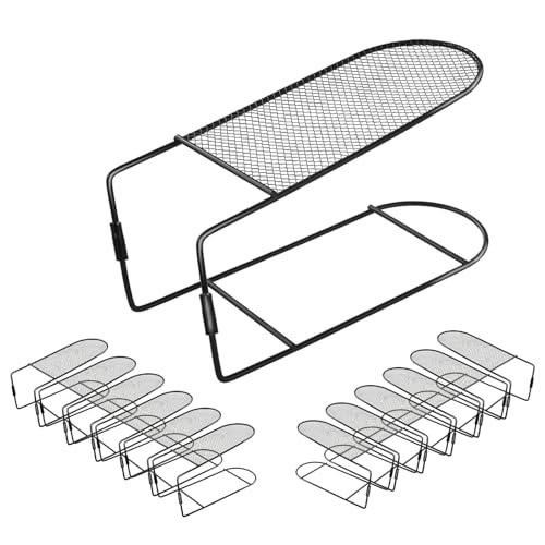 Copidrum Shoe Slots Organizer for Closet Metal Shoe Stacker for a Pair of Shoes,Shoe Holder Space Saver,Double Deck Shoe Riser Shoe Rack 10 Pack