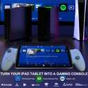 Crotrain Type C Mobile Gaming Controller for iPad and Tablet (Within 6.7-11") USB C Game Gamepad with Hall Joysticks/Hall Trigger/Turbo/Back keys, Streaming on PS5/PS4/Xbox/PC, Cloud Gaming Controller