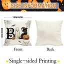 Happy Halloween Ghost Boo Pillow Covers Trick or Treat 18 x 18 Inch Throw Pillows, Black Cat Spooky Pumpkin Spider Web Decorative Farmhouse Seasonal Cushion Case for Sofa Couch Set of 4