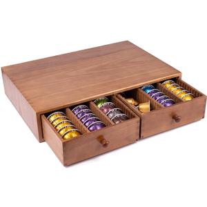 Coffee Pod Storage Holder, Pods Holder Storage for Coffee Capsules, Wooden Coffee Pod Organizer for Coffee Capsules, Extra Large Capatity Coffee Pods Storage