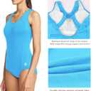 baleaf Women's Athletic Swimsuits Racerback One Piece Bathing Suit (Blue, 42/XX-Large)