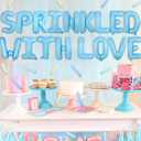 Sprinkle with Love Baby Shower Decorations Blue Sprinkle with Love Balloon Banner Decor Donut Theme Pastel Balloons Decorations for Boy Donut Pastel Confetti Baby Shower Party Supplies