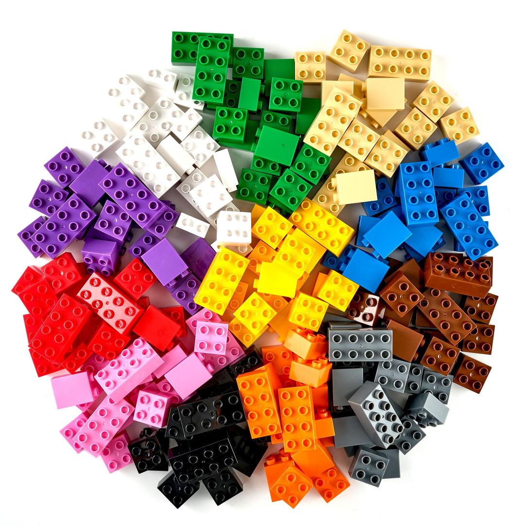 Best Blocks Big Blocks Set, Large Building Blocks for Ages 3 and Up, 100% Compatible with All Major Brands, Classic Colors, 204 Pieces
