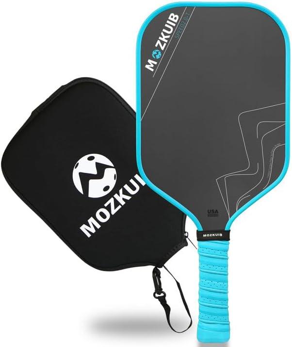 Pickleball Paddle, T700SC Friction Carbon Fiber Surface, Professional Pickle Ball Paddle Providing Strong Power & Spin for Athletes, Includes Paddle Cover (Blue)