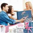 10 Pcs Gifts for Boyfriend's Girlfriend's Mom Future Mother in Law Basket Women Birthday Mothers Day Gift Set Include Blanket Necklace Candle Mug Socks(Girlfriend's Mom)