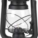 Lamplight Large Paraffin Oil Indoor Lamp, Hurricane Lamp, Emergency Kit, 52664 Farmers Lantern Indoor Oil Lamp, Black, Original