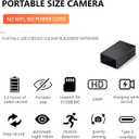 Mini Camera, Body Camera, Home Security Cameras, HD 1080P, Portable Cameras, Indoor Nanny Cam,with Night Vision, Motion Detection, Loop Record, Gravity Sensor, 512GB Max, No-WiFi