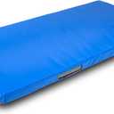 Foamma Gymnastics Mat, 4" x 4 ft x 8 ft, Blue, High-Density Landing Mat with Waterproof Cover, Ideal for Wrestling, Tumbling, Kids & Adults  Gymnastics Equipment for Indoor & Outdoor Use