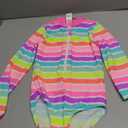 Gymboree Girls and Toddler Long Sleeve Rashguard One Piece Swimsuit (7, White)