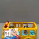 Fisher-Price Little People Toddler Toy School Bus Musical Push-Along Vehicle with 2 Figures for Pretend Play Ages 1+ Years