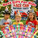 2 x Race Car Party Favors for Kids  24PCS Racing-Themed Mini Bubble Wands, Great for Birthday Supplies, Piata Fillers, Goodie Bags & Classroom Rewards