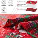 Christmas Quilt Set Full/Queen Size Xmas Bedding Red Buffalo Plaid Patchwork Quilts Reversible Christmas Bedspread Set Rustic Lodge Moose Coverlet Lightweight Quilt Holiday Xmas Snowman Elk Decor