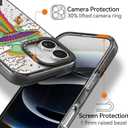 for iPhone 17 Case Cute - Durable Shockproof 6.6 ft Drop Impact Phone Case - Funny UFO Design (6.3") Black