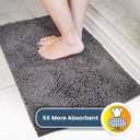 Muddy Mat | Super Absorbent Door Mat Indoor, Microfiber Quick Dry Chenille Entryway Rug, Non-Slip Front Door Mat, Indoor Mats for Entryway, Machine Washable Pet Rug, Grey 30"x19"