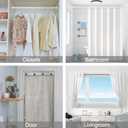 Thestoa Shower Curtain Rod Adjustable 43-66 inch, 1"Diameter Spring Tension Curtain Rod No Drill, Anti-Rust Non-Slip Shower Rod, White Shower Curtain Rod for Bathroom Tension