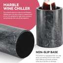 Marble Wine Chiller for Bottle,Wine Chiller Bucket,Wine Cooler Bucket for Any 750ml Bottle Champagne Chiller for Parties,Wine Bottle Chiller,Wine Bottle Cooler,Wine Gifts for Women Man (Black)