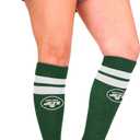 For Bare Feet Unisex Nfl Cozy Feather Compression Varsity Stripe Team ColorSocks (Green, S)