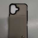 Compatible with iPhone 16 6.1" Wallet Case with Card Holder RFID Blocking for Women Men, Double Magnetic Clasp Kickstand Shockproof Phone Case Fit for iPhone 16, Gray