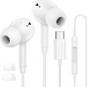 Wired Earbuds USB C for iPhone 17 16 Wired Headphones USB C, USBC Ear Buds in-Ear Earphones for iPhone 17 Pro Max 17Pro Air 16 15 Plus 16e Braided Cord Samsung Galaxy S25 Buds Headsets with Microphone