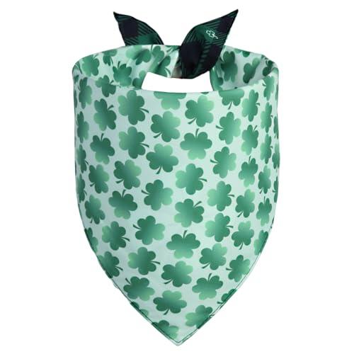 2 Pack QUQULE St. Patrick's Day Dog Bandana Small 1PCS, Green Scarf for Boy and Girl, Durable Triangle Reversible Bibs Handkerchief for Puppy Pet