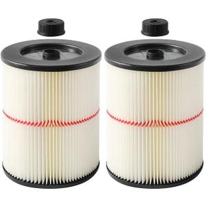 17816 Filter for Craftsman Shop Vac Air Filter, Replacement for Craftsman Wet Dry Vac Filter for Craftsman 9-17816 Vacuum Filter 5 6 8 12 16 Gallon and Larger Vacuum Cleaner 2 Pack (White)