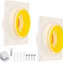 PATIKIL 3 Inch 4 Inch 5 Inch Backdraft Damper, 2 Set ABS Flexible Airflow Inline Backflow Duct Adaptor Draft Blocker for Bathroom Exhaust Fan