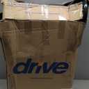 Drive Medical 10257BL-1 4 Wheel Rollator Walker With Seat, Steel Rolling Walker, Height Adjustable, 7.5" Wheels, Removable Back Support, 300 Pound Weight Capacity, Blue