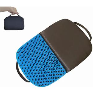 Gel Seat Cushion, Foldable Seat Cushion Comfortable Travel Seat Cushions Soft Breathable for Chair, Car, Plane Outdoor Activities, Stadium, Picnic, Hiking, Mountaineering Relief Sciatica Pain