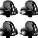 Funmit 316220009 Top Burner Stove Knob Replacement for Frigidaire Replaces AP4322122 PS1991531 EAP1991531 (Black, 4 Pack)