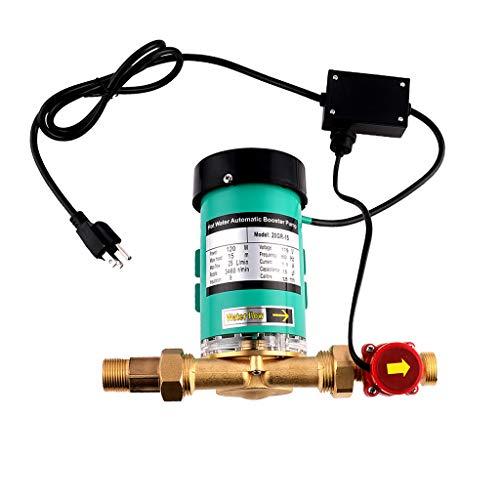 SHYLIYU Automatic Water Pressure Booster Pump Max. H 49ft Max.Flow7GPM Shower Booster Pump Water Circulator Circulation Pump 1 inch Outlet 120W with Water Flow Switch