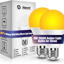 Neporal 1800K Amber Sleep Light Bulbs 2PK, 99.96% Blue Blocking Soft Warm Light Bulbs,9W 60 Watt Equivalent, A19 Amber Night Light E26 for Bedroom and Baby Nursery Light