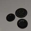 Gas Stove Burner Cap Set, 4 Pack Cooker Hob Gas Burner Cap, Metal Cooker Hat Replacement Kit, Compatible with SABAF Stoves, Black Concave Oven Crown Flame Cap Cover, 3.93" x 1, 2.95" x 2, 2.2" x 1