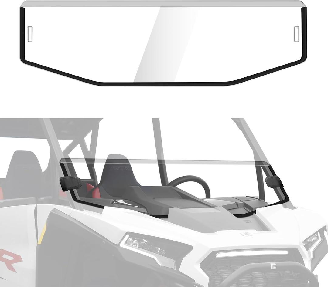 Half Windshield for 2025 Polaris RZR XP 1000, Polycarbonate UTV Front Clear Half Windscreen for Polaris RZR XP 1000 / XP 4 1000 2024+ Accessories, Shock Resistant Prevents Rocks Wind Debris
