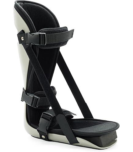 United Ortho Plantar Fasciitis Adjustable Leg Support Brace Fits Right or Left Foot for Soreness Relief, Foot Pain and Stretching, Medium, Black